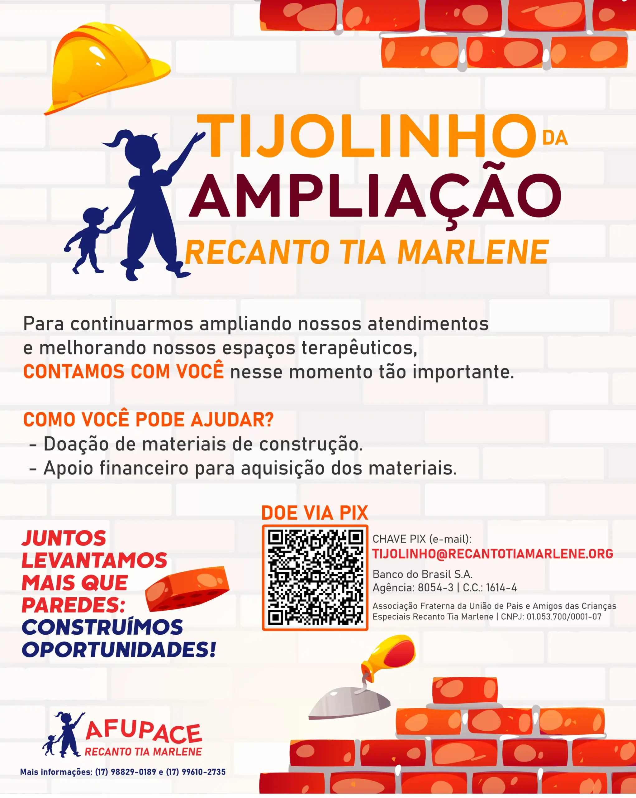 TIJOLINHO DA AMPLIAÇÃO - AFUPACE RECANTO TIA MARLENE